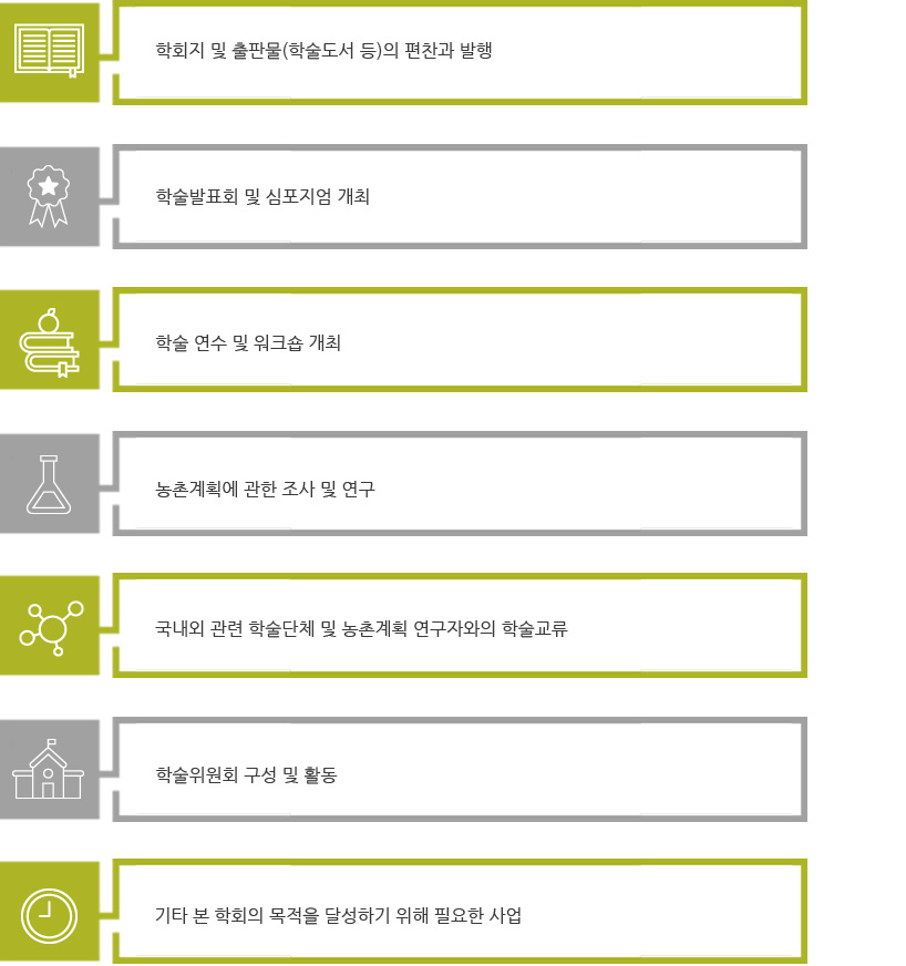 한국농촌계획학회의 주요활동